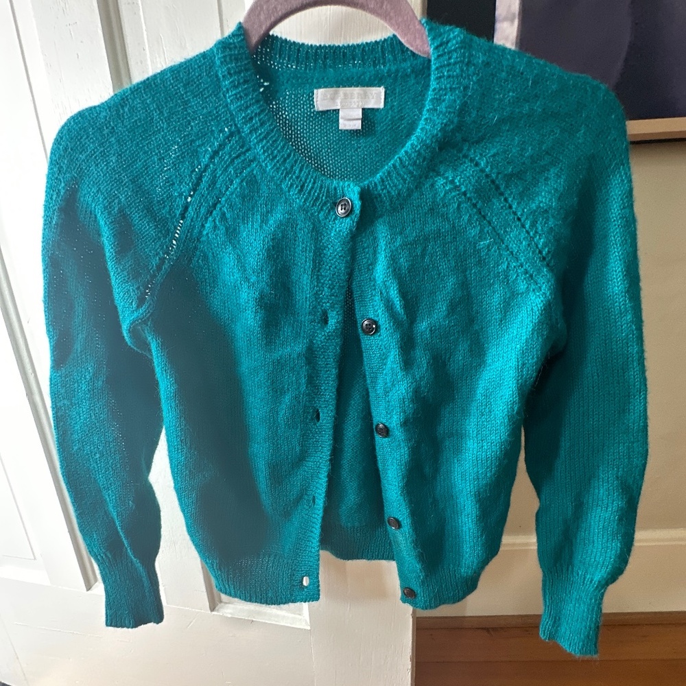 Burberry alpaca cardigan sweater, size 10Y